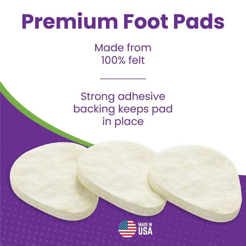 MARS WELLNESS Metatarsal Felt Foot Pad 1/8" Thick - USA Made - 6 Pairs (12 Pieces) - Image 4